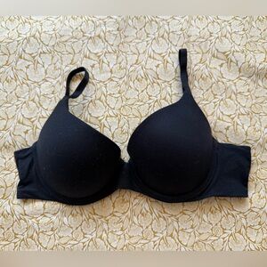 Aerie Real Sunnie Demi Push Up Black Bra